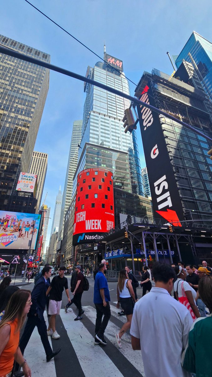 NYC TechWeek signage and event activity in Manhattan during June 2024.
