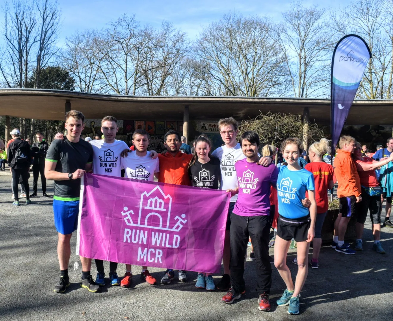 Run Wild runners at Berlin parkrun in 2018.