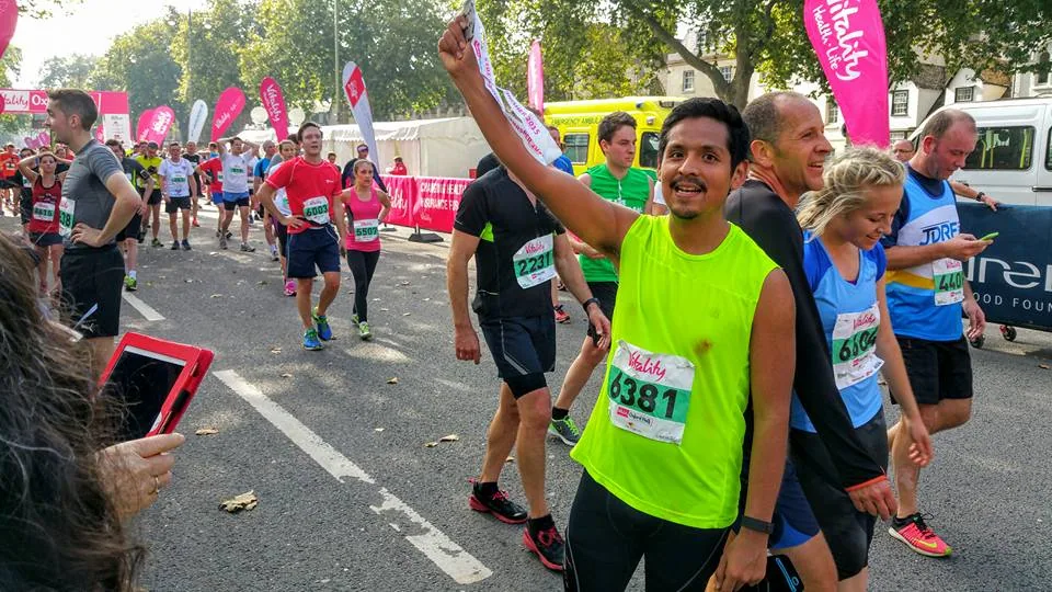At the Oxford Half Marathon in 2015.