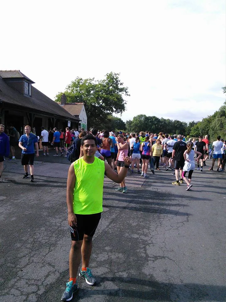 A race-day photograph from South Manchester parkrun in 2015.